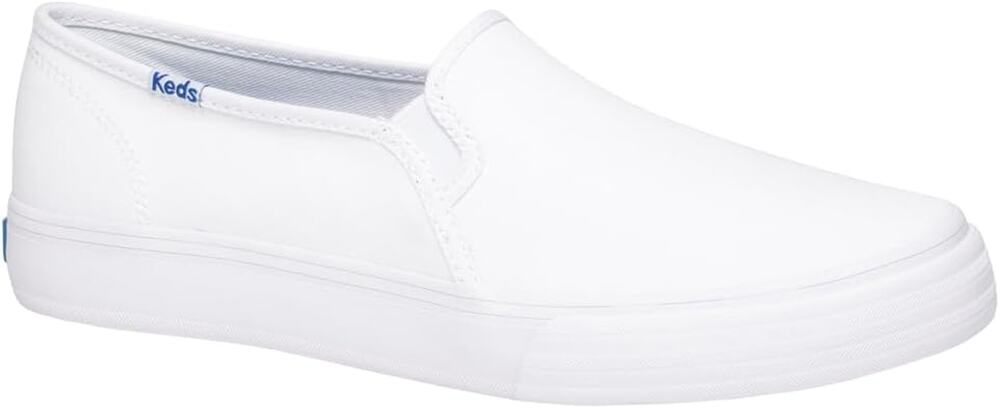 Keds Women's  Double Decker Slip On  Canvas Sneakers Size 10 White NWT